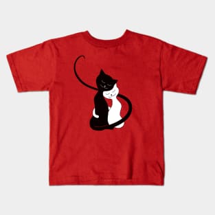 Hugging Love Cats Kids T-Shirt